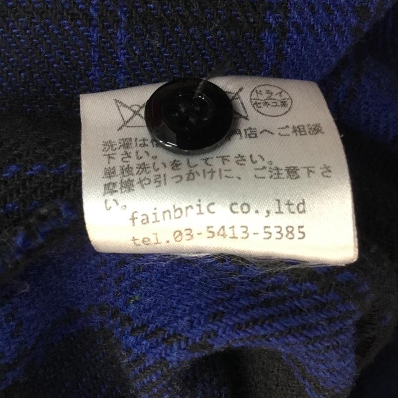 ダンケシェーン DANKE SCHON シャツ、ブラウス 長袖 6016151048 SIDE ZIP LONG NEL SHIRTS FREE チェック 黒 / ブラック / X 青 / ブルー / メンズ USED 古着 中古 10053884