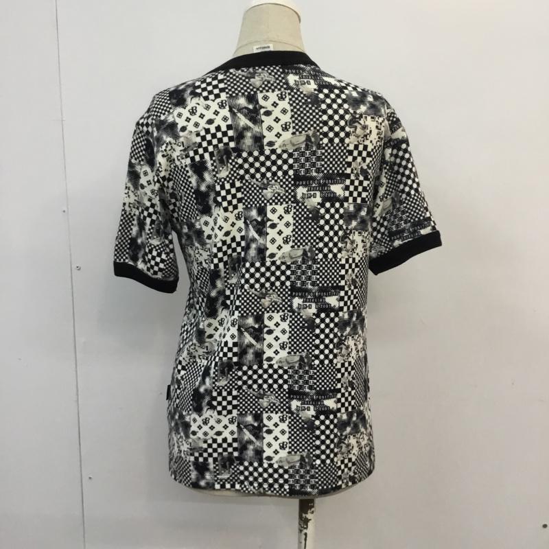 ビームスボーイ BEAMS BOY Tシャツ 半袖 クルーネック 総柄 総柄 白 / ホワイト / X 黒 / ブラック / レディース USED 古着 中古 10053897