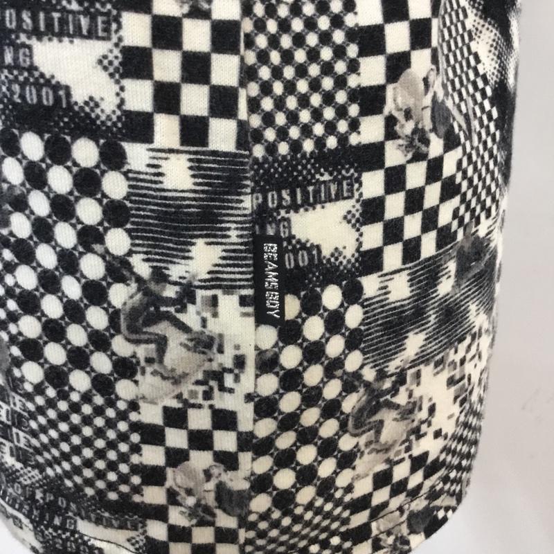ビームスボーイ BEAMS BOY Tシャツ 半袖 クルーネック 総柄 総柄 白 / ホワイト / X 黒 / ブラック / レディース USED 古着 中古 10053897