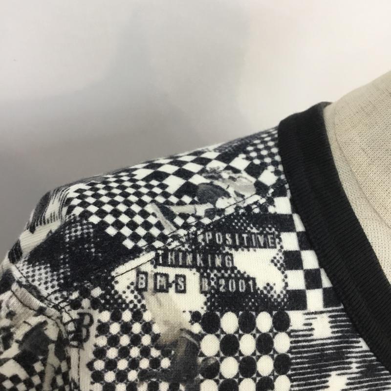 ビームスボーイ BEAMS BOY Tシャツ 半袖 クルーネック 総柄 総柄 白 / ホワイト / X 黒 / ブラック / レディース USED 古着 中古 10053897