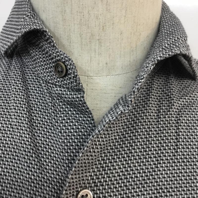 グリーンレーベルリラクシング green label relaxing シャツ、ブラウス 長袖 GLR SFODERATO M 白 / ホワイト / X 紺 / ネイビー / メンズ USED 古着 中古 10053911