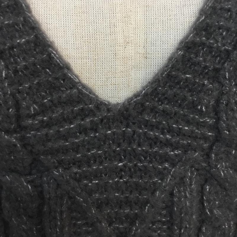 ザラ ZARA ベスト ベスト ニットベスト S 無地 灰 / グレー / レディース USED 古着 中古 10053931