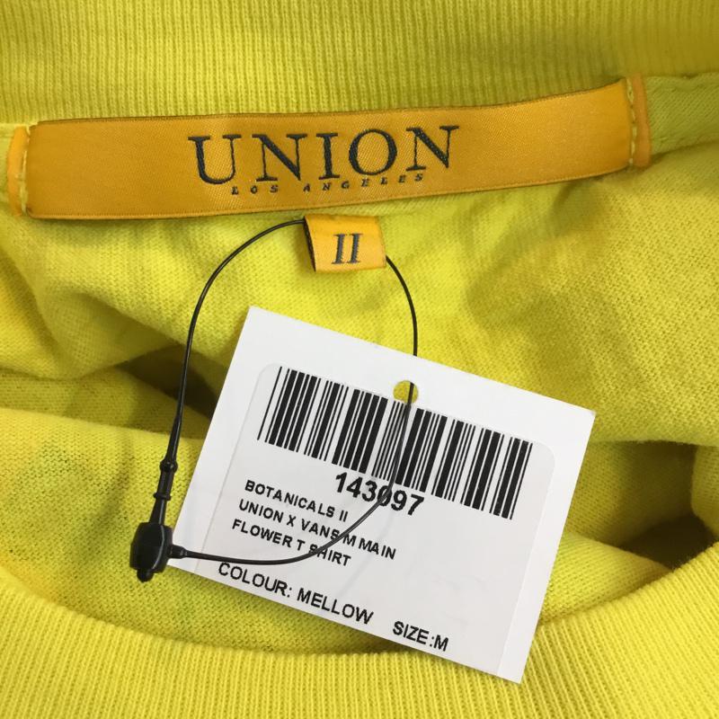 ユニオン UNION Tシャツ 半袖 2 無地 X プリント 黄 / イエロー / メンズ USED 古着 中古 10053954