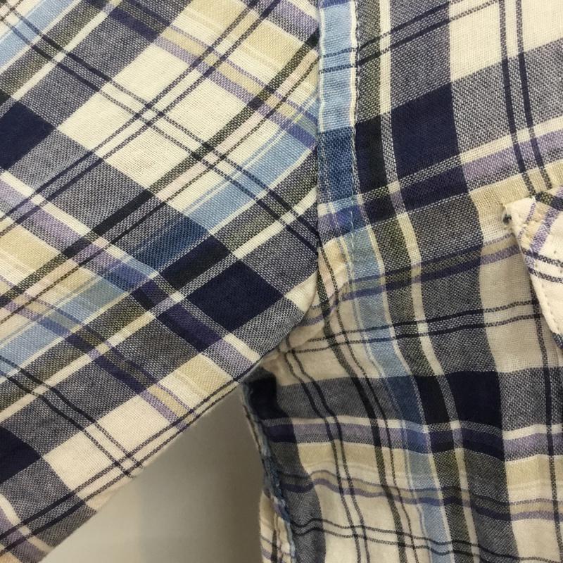 デラックス クロージング Deluxe Clothing シャツ、ブラウス 七分袖 チェック M チェック 白 / ホワイト / X 青 / ブルー / X 紺 / ネイビー / X ベージュ / ベージュ / メンズ USED 古着 中古 10053975