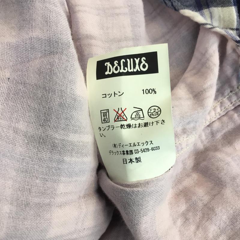 デラックス クロージング Deluxe Clothing シャツ、ブラウス 七分袖 チェック M チェック 白 / ホワイト / X 青 / ブルー / X 紺 / ネイビー / X ベージュ / ベージュ / メンズ USED 古着 中古 10053975