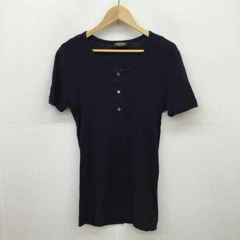 ディーゼル DIESEL Tシャツ 半袖 L 紺 / ネイビー / メンズ USED 古着 中古 10054012