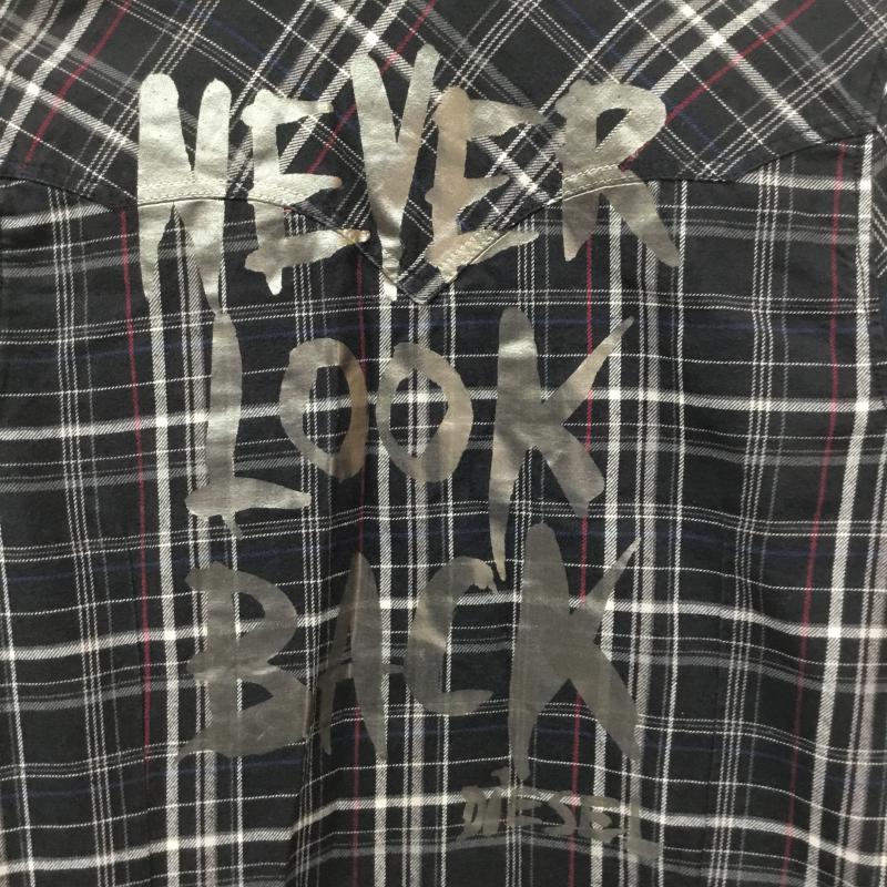 ディーゼル DIESEL シャツ、ブラウス 長袖 XL チェック 黒 / ブラック / X 白 / ホワイト / X 赤 / レッド / X 青 / ブルー / メンズ USED 古着 中古 10054037