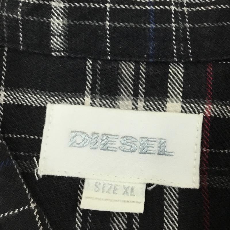 ディーゼル DIESEL シャツ、ブラウス 長袖 XL チェック 黒 / ブラック / X 白 / ホワイト / X 赤 / レッド / X 青 / ブルー / メンズ USED 古着 中古 10054037