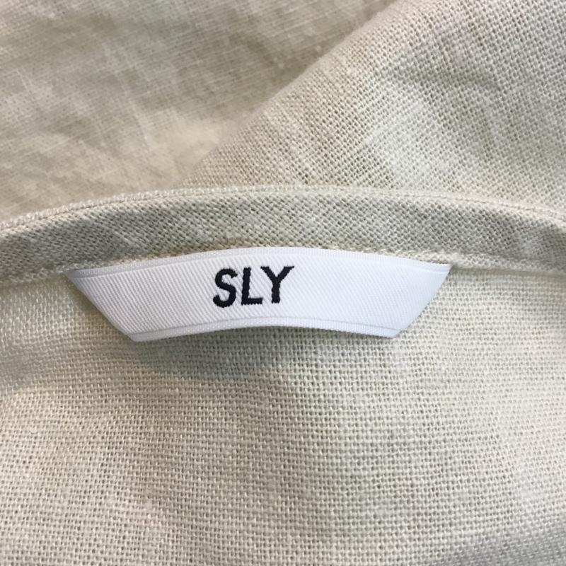 スライ SLY カットソー 長袖 スクエアネック 1 無地 アイボリー / アイボリー / レディース USED 古着 中古 10054126