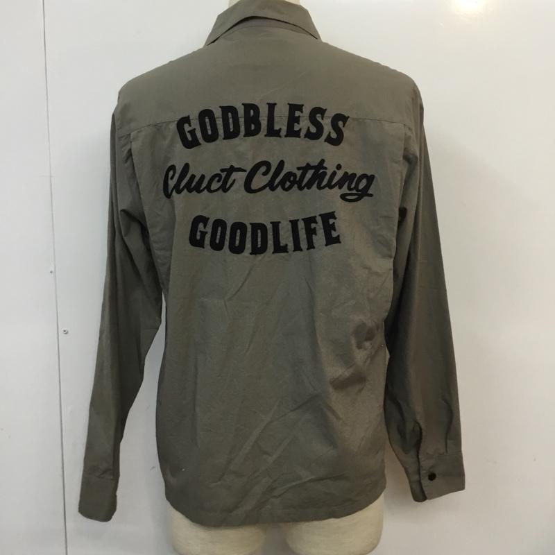 クラクト CLUCT シャツ、ブラウス 長袖 M 無地 チャコールグレー / チャコールグレー / メンズ USED 古着 中古 10054194