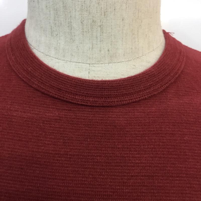フーパーワークス HOOPER WORKS Tシャツ 長袖 無地 えんじ / ワインレッド / メンズ USED 古着 中古 10054197