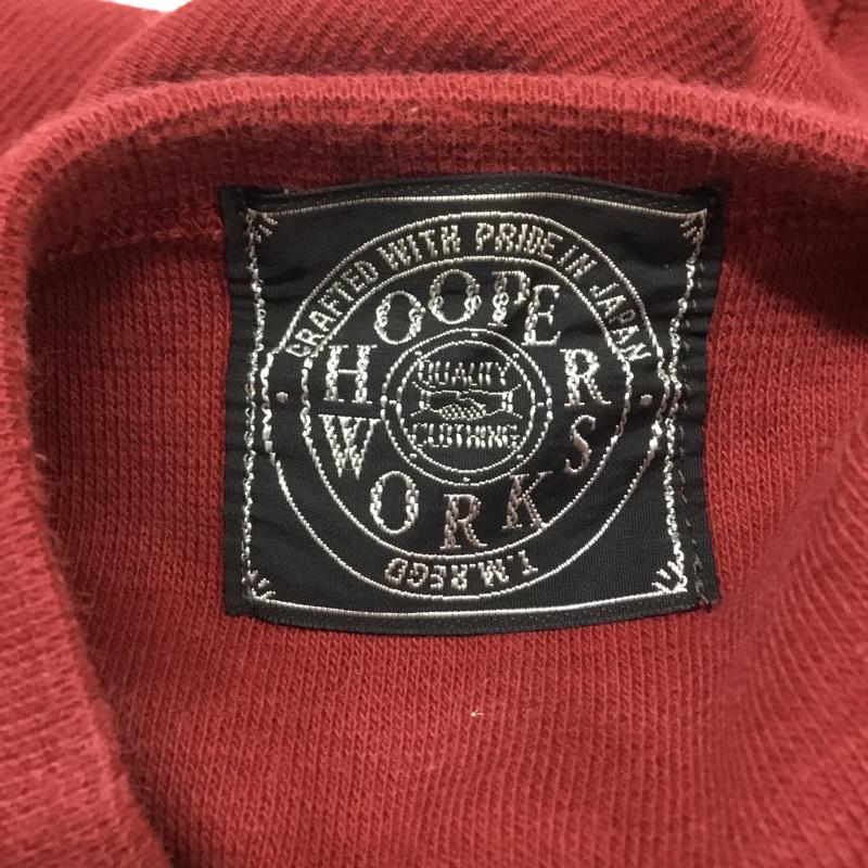 フーパーワークス HOOPER WORKS Tシャツ 長袖 無地 えんじ / ワインレッド / メンズ USED 古着 中古 10054197