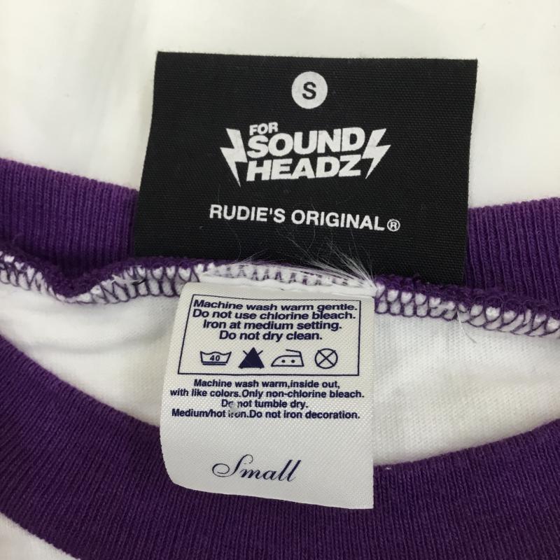 ルーディーズ RUDIES Tシャツ 七分袖 ×THRASHER ラグラン S ロゴ、文字 白 / ホワイト / X 紫 / パープル / メンズ USED 古着 中古 10054243