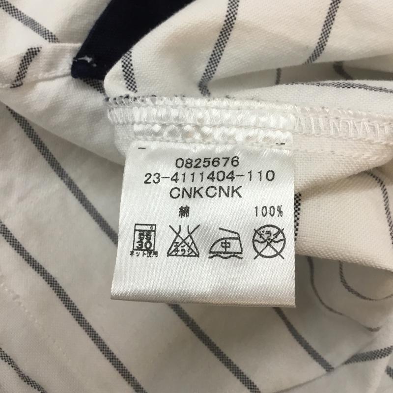 トミー TOMMY シャツ、ブラウス 長袖 S ストライプ 白 / ホワイト / メンズ USED 古着 中古 10054341