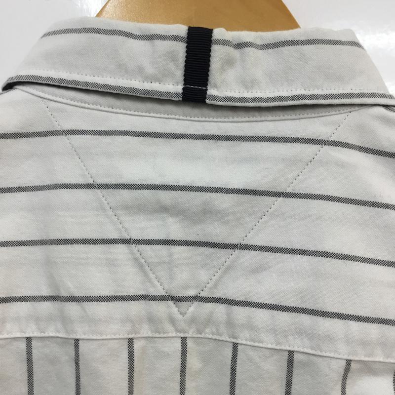 トミー TOMMY シャツ、ブラウス 長袖 S ストライプ 白 / ホワイト / メンズ USED 古着 中古 10054341