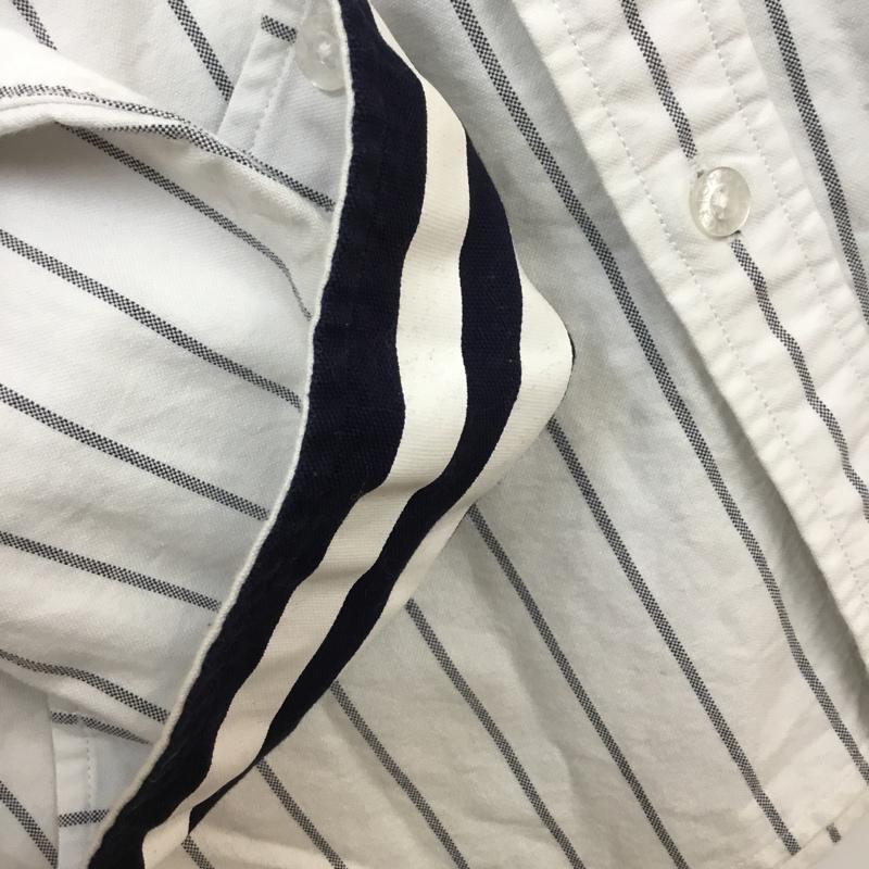 トミー TOMMY シャツ、ブラウス 長袖 S ストライプ 白 / ホワイト / メンズ USED 古着 中古 10054341