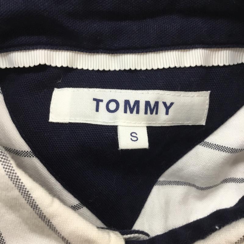 トミー TOMMY シャツ、ブラウス 長袖 S ストライプ 白 / ホワイト / メンズ USED 古着 中古 10054341