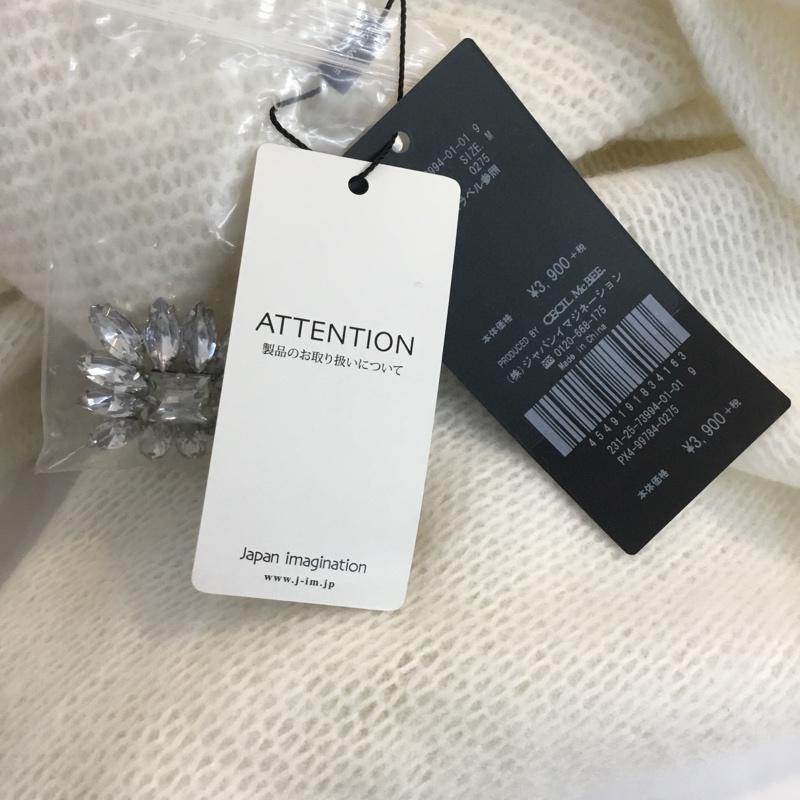 セシルマクビー CECIL McBEE ニット、セーター 長袖 M 無地 白 / ホワイト / レディース USED 古着 中古 10054443