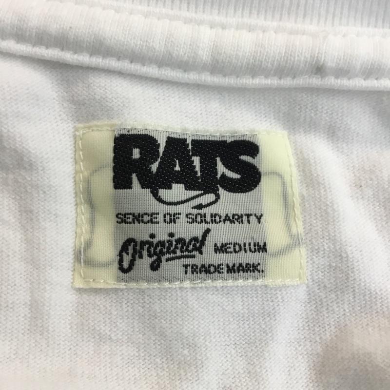 ラッツ RATS Tシャツ 半袖 M ロゴ、文字 白 / ホワイト / メンズ USED 古着 中古 10054517