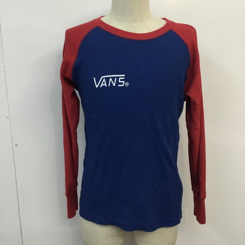 ダブルタップス W)TAPS Tシャツ 長袖 VANS M 無地 X ロゴ、文字 赤 / レッド / X 紺 / ネイビー / メンズ USED 古着 中古 10054520