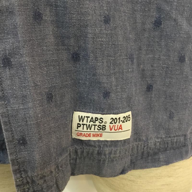 ダブルタップス W)TAPS シャツ、ブラウス 半袖 M 総柄 水色 / ライトブルー / メンズ USED 古着 中古 10054524