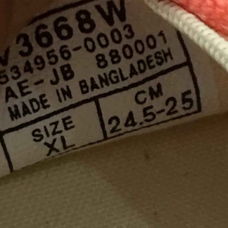 バンズ VANS スリッポン スリッポン V3668W サーフ XL ロゴ、文字 桃 / ピンク / レディース USED 古着 中古 10054532