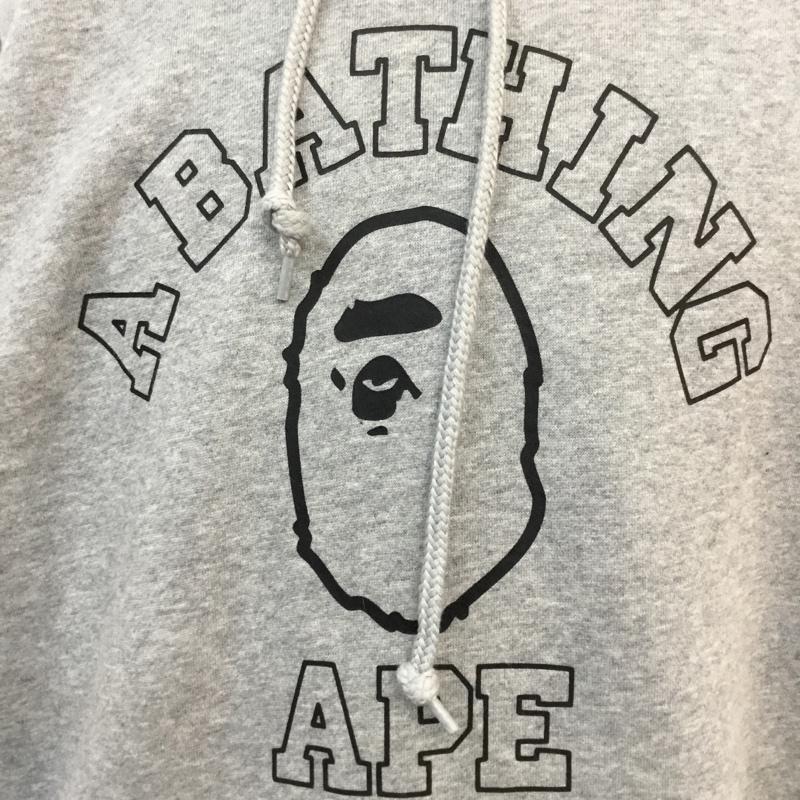 アベイシングエイプ A BATHING APE パーカー 長袖 XL 無地 灰 / グレー / メンズ USED 古着 中古 10054626