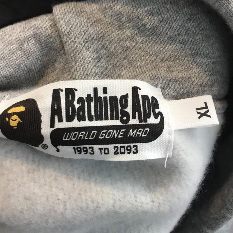 アベイシングエイプ A BATHING APE パーカー 長袖 XL 無地 灰 / グレー / メンズ USED 古着 中古 10054626