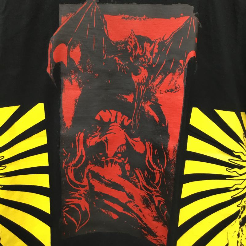 ヘックスアンチスタイル HEXANTISTYLE Tシャツ 半袖 L プリント 黒 / ブラック / X 赤 / レッド / X 黄 / イエロー / メンズ USED 古着 中古 10054735