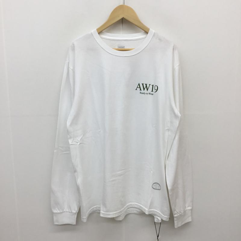 タンタン TANG TANG Tシャツ 長袖 AW19 L/S Tee XL ロゴ、文字 白 / ホワイト / X 緑 / グリーン / メンズ USED 古着 中古 10054840