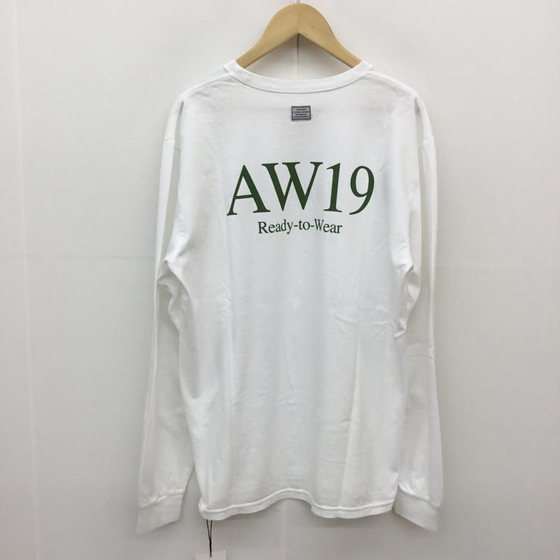 タンタン TANG TANG Tシャツ 長袖 AW19 L/S Tee XL ロゴ、文字 白 / ホワイト / X 緑 / グリーン / メンズ USED 古着 中古 10054840