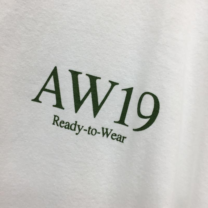 タンタン TANG TANG Tシャツ 長袖 AW19 L/S Tee XL ロゴ、文字 白 / ホワイト / X 緑 / グリーン / メンズ USED 古着 中古 10054840