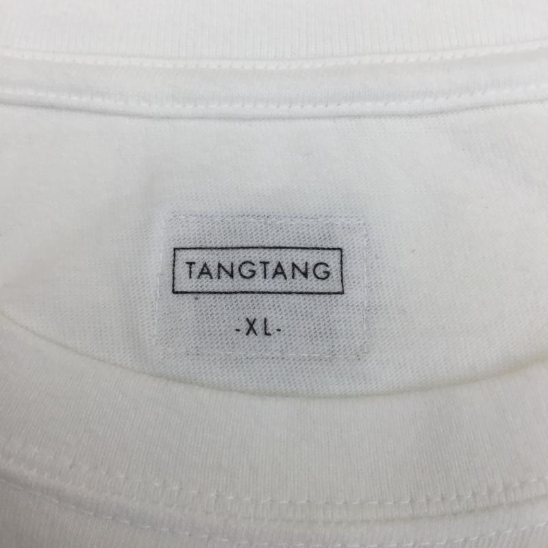 タンタン TANG TANG Tシャツ 長袖 AW19 L/S Tee XL ロゴ、文字 白 / ホワイト / X 緑 / グリーン / メンズ USED 古着 中古 10054840