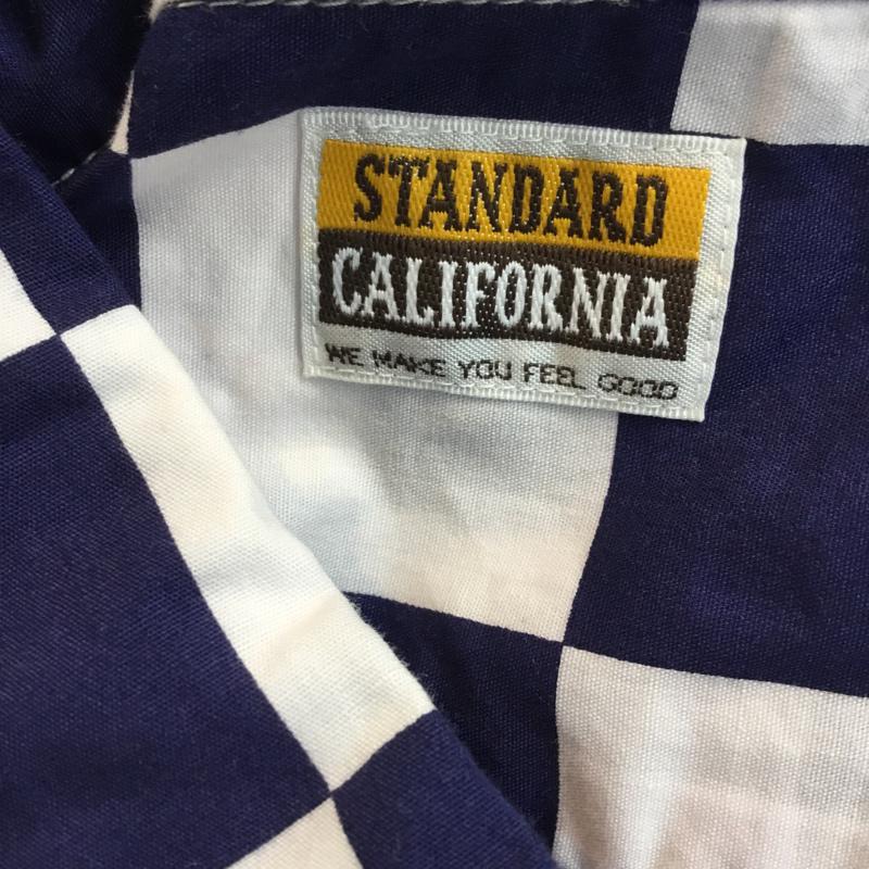 スタンダード カリフォルニア STANDARD CALIFORNIA シャツ、ブラウス 半袖 ボタンダウン M チェック 白 / ホワイト / X 紺 / ネイビー / メンズ USED 古着 中古 10054843