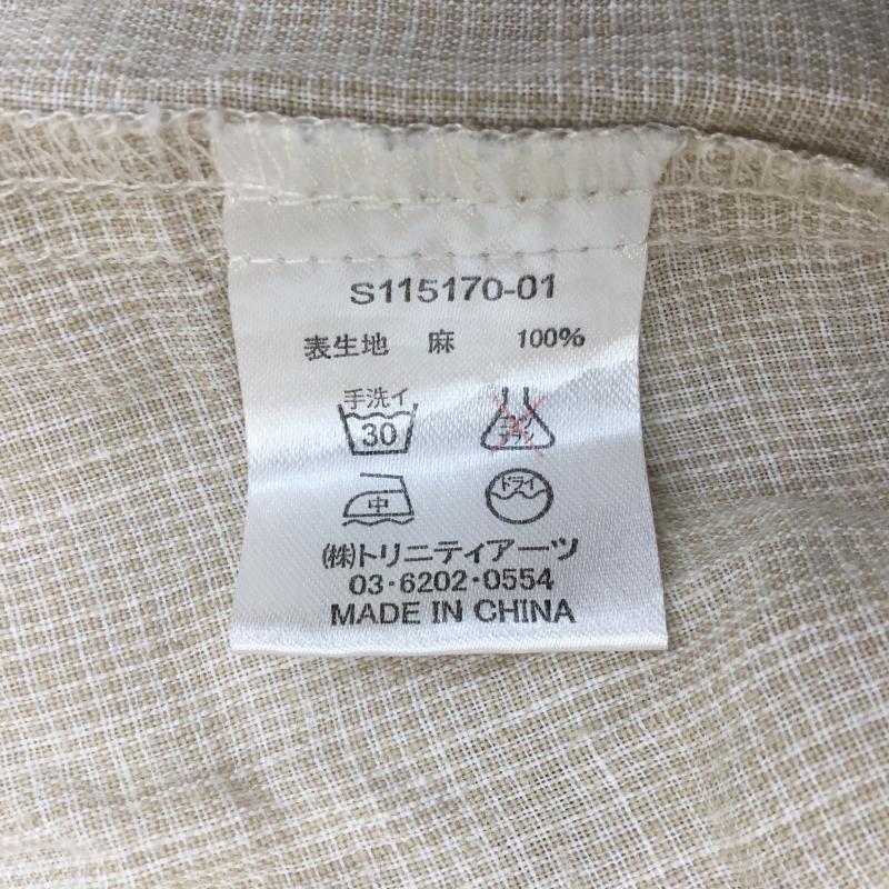 スタディオクリップ studio CLIP シャツ、ブラウス 七分袖 チェック 白 / ホワイト / X ベージュ / ベージュ / レディース USED 古着 中古 10054848