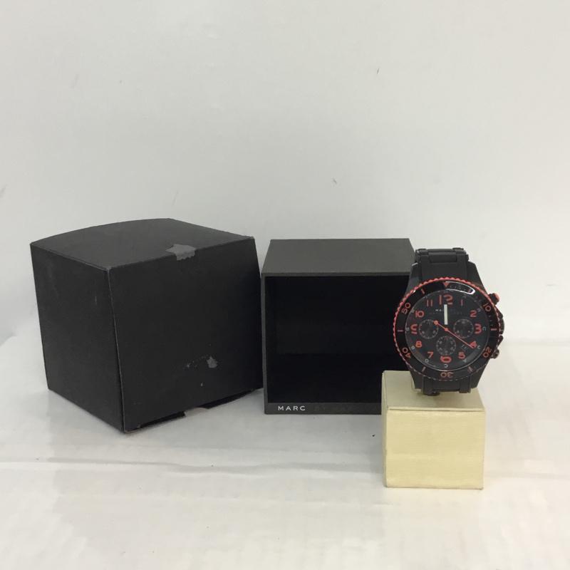 マークバイマークジェイコブス MARC by MARC JACOBS 腕時計 アナログ(クォーツ式) MBM2585 無地 黒 / ブラック / X 赤 / レッド / メンズ USED 古着 中古 10054950
