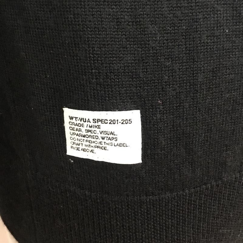 ダブルタップス WTAPS カーディガン 長袖 102MADT-KNM06 Vネック ウール M 無地 黒 / ブラック / メンズ USED 古着 中古 10054996
