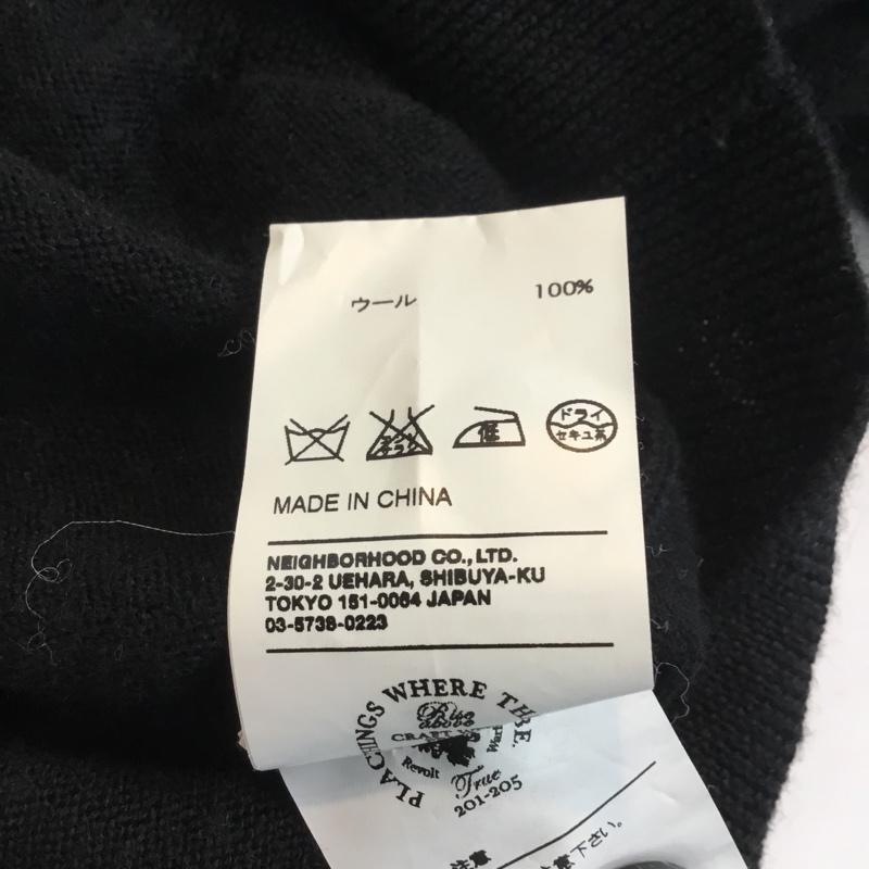 ダブルタップス WTAPS カーディガン 長袖 102MADT-KNM06 Vネック ウール M 無地 黒 / ブラック / メンズ USED 古着 中古 10054996