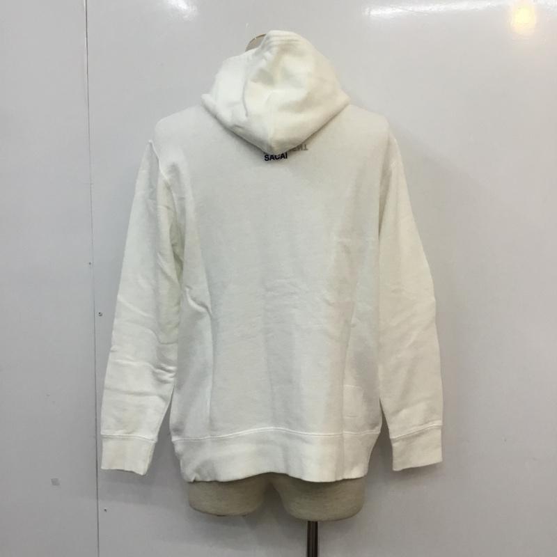 サカイ Sacai パーカー 長袖 fragment design ロゴ、文字 白 / ホワイト / メンズ USED 古着 中古 10055125