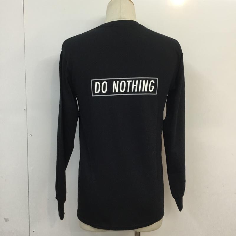 ドゥーナッシングコングレス do nothing congress Tシャツ 長袖 S ロゴ、文字 黒 / ブラック / メンズ USED 古着 中古 10055127