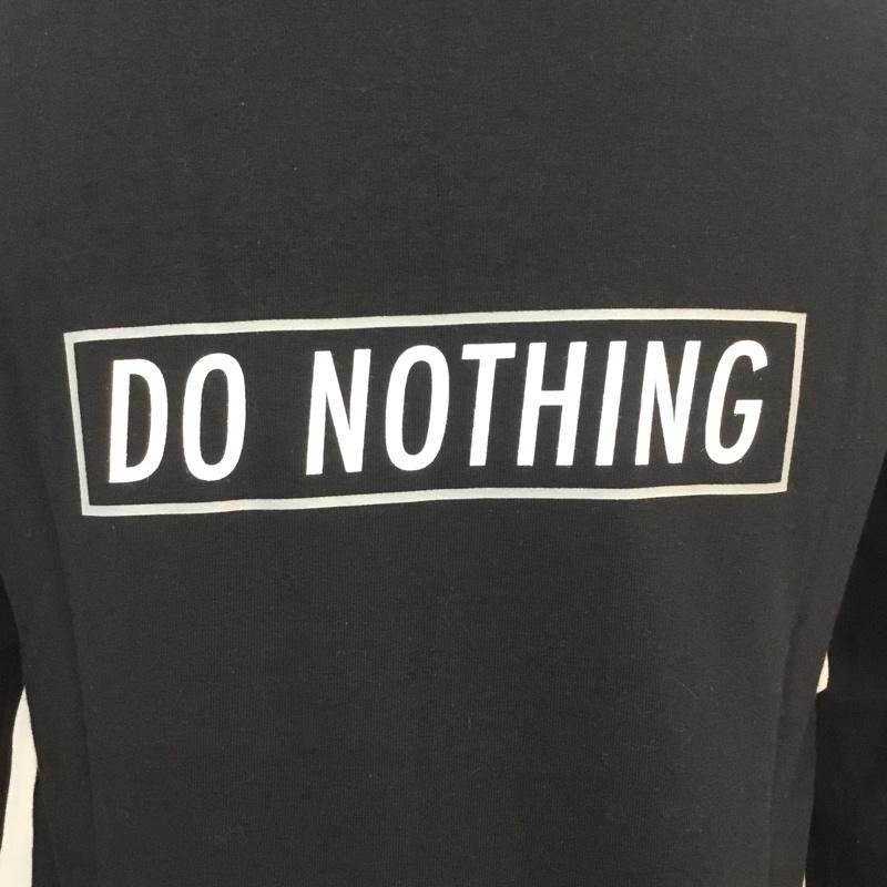ドゥーナッシングコングレス do nothing congress Tシャツ 長袖 S ロゴ、文字 黒 / ブラック / メンズ USED 古着 中古 10055127