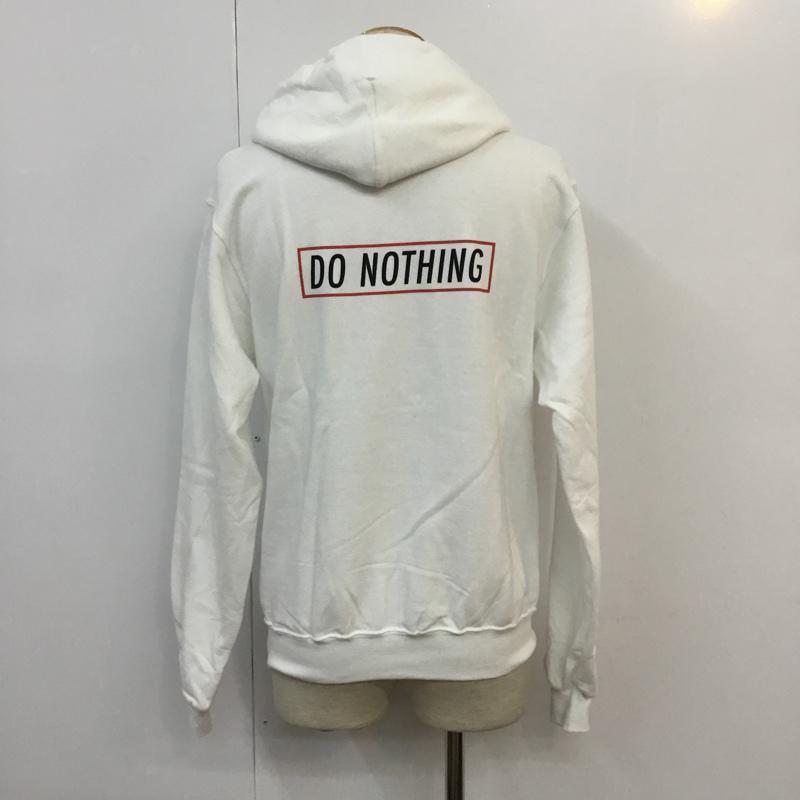 ドゥーナッシングコングレス do nothing congress パーカー 長袖 champion S ロゴ、文字 白 / ホワイト / メンズ USED 古着 中古 10055128