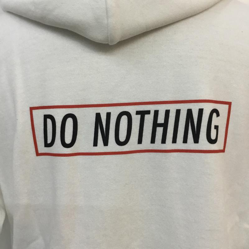 ドゥーナッシングコングレス do nothing congress パーカー 長袖 champion S ロゴ、文字 白 / ホワイト / メンズ USED 古着 中古 10055128