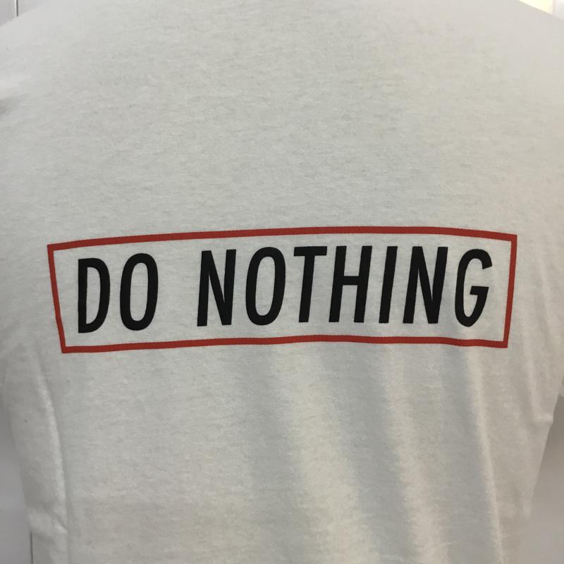 ドゥーナッシングコングレス do nothing congress Tシャツ 半袖 S ロゴ、文字 白 / ホワイト / メンズ USED 古着 中古 10055215