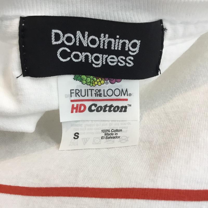 ドゥーナッシングコングレス do nothing congress Tシャツ 半袖 S ロゴ、文字 白 / ホワイト / メンズ USED 古着 中古 10055215