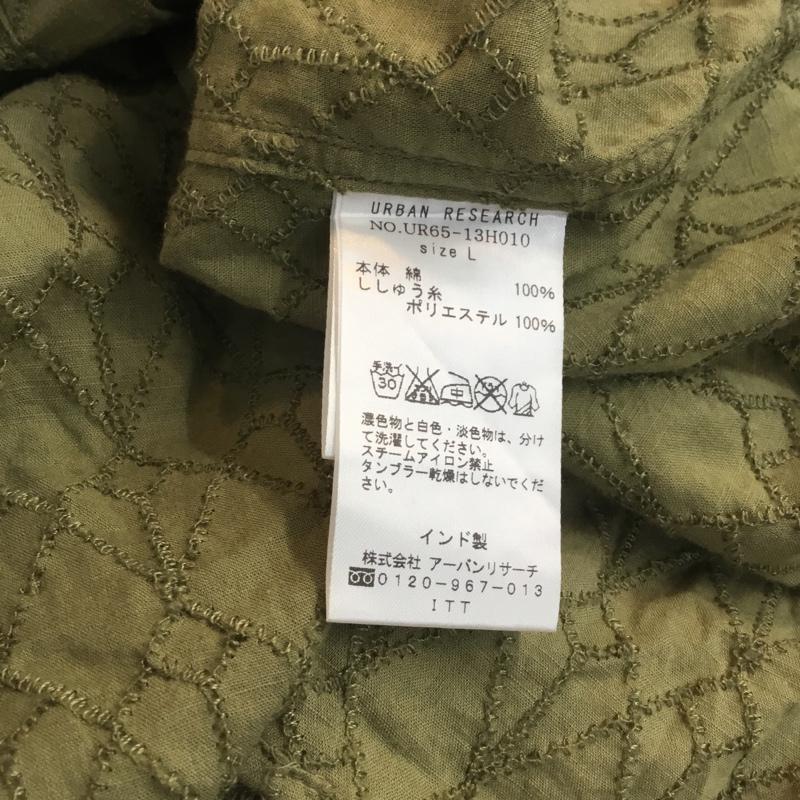 アーバンリサーチ URBAN RESEARCH シャツ、ブラウス 長袖 L 総柄 カーキ / カーキ / メンズ USED 古着 中古 10055681