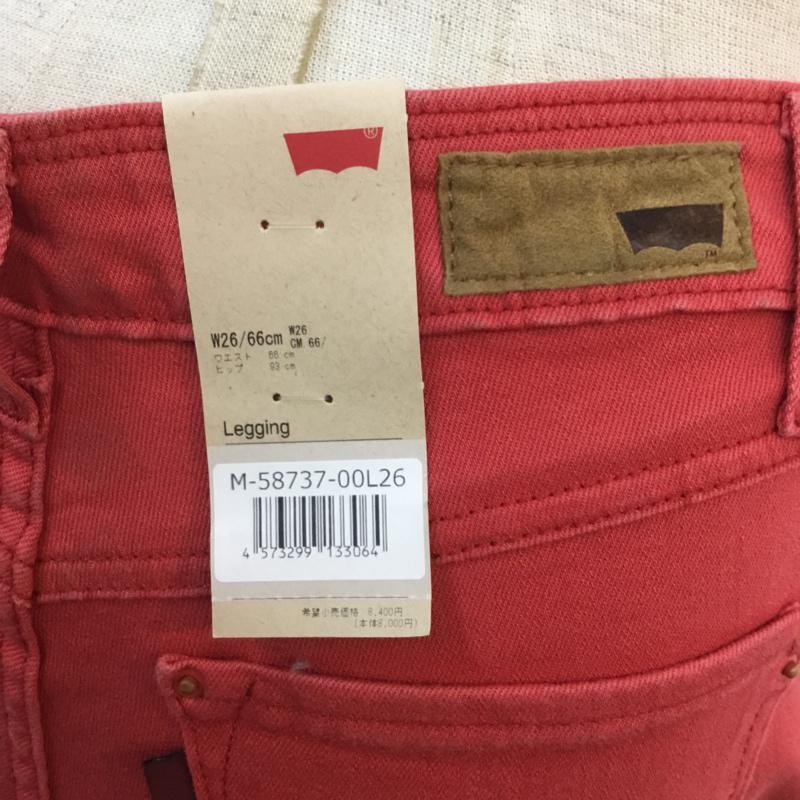 リーバイス Levi's パンツ デニム、ジーンズ Legging タグ付 26インチ 無地 赤 / レッド / レディース USED 古着 中古 10055741