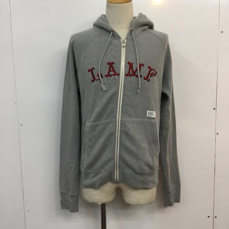 ダブルタップス W)TAPS パーカー 長袖 ジップパーカー M ロゴ、文字 灰 / グレー / メンズ USED 古着 中古 10055833