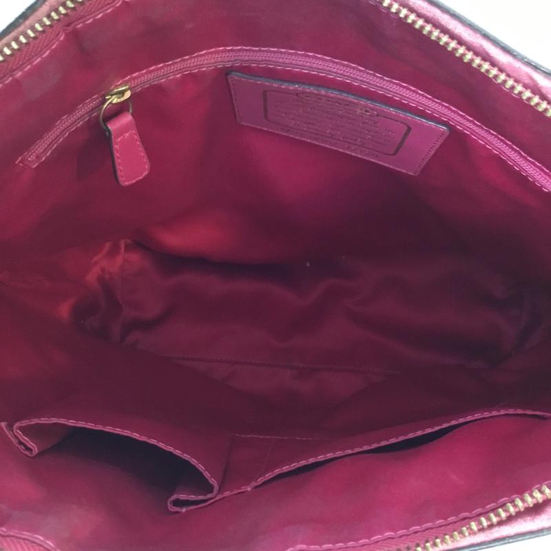 コーチ COACH トートバッグ トートバッグ C0867-12428 キャンバス シグネチャー ロゴ、文字 X 総柄 桃 / ピンク / X カーキ / カーキ / レディース USED 古着 中古 10056010