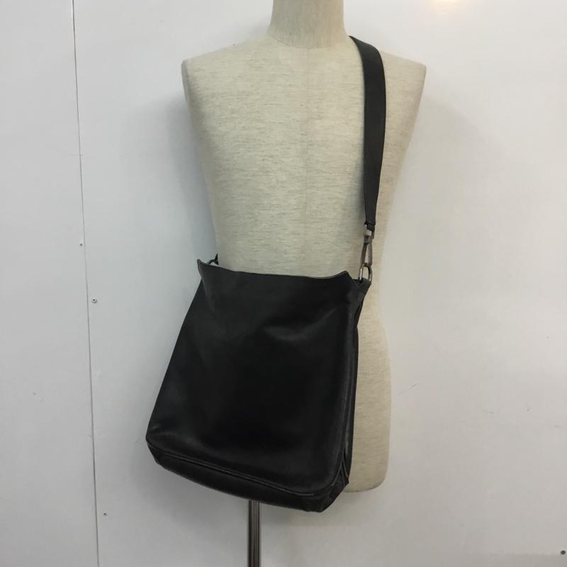 グッチ GUCCI ショルダーバッグ ショルダーバッグ レザー 斜め掛け 無地 黒 / ブラック / メンズ USED 古着 中古 10056015